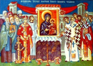 1. Fastensonntag, Sonntag der Orthodoxie. Gedächtnis der im Kloster des heiligen Sabbas getöteten Mönchsväter
