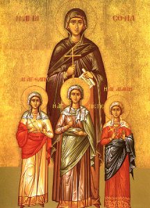 Martyrerinnen Pistis, Elpida, Agapi und ihre Mutter Sophia