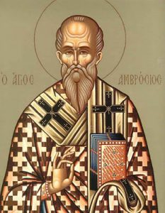Ambrosios, Bischof von Mailand, Martyrer Athinodoros